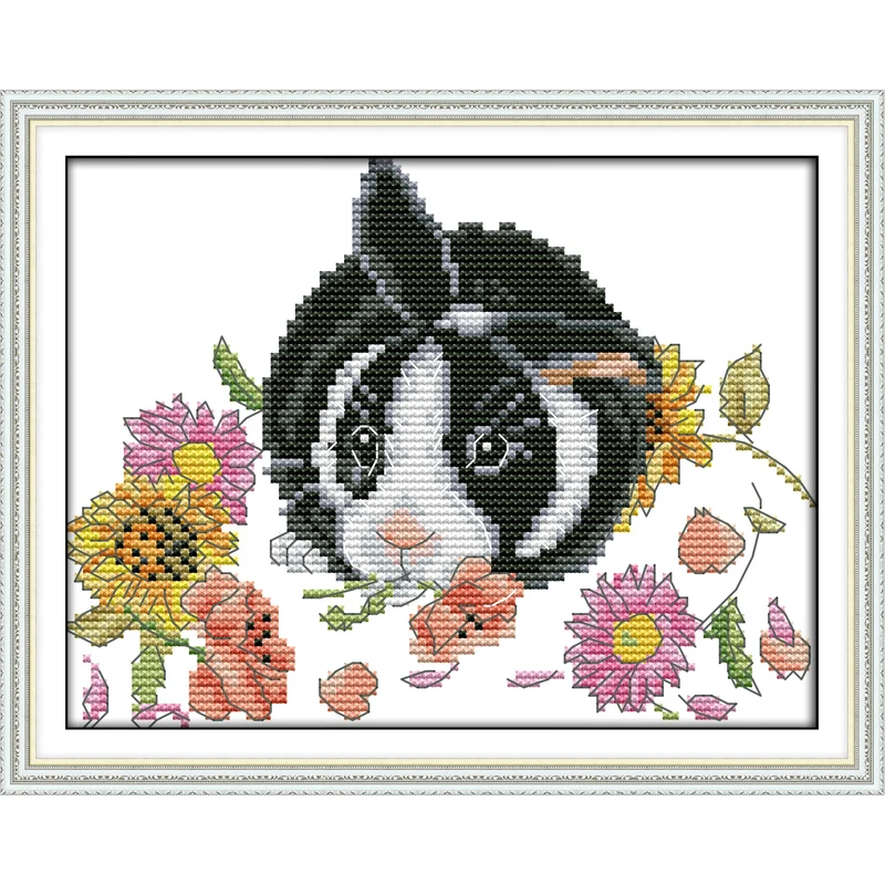 Everlasting Love The Little Rabbit In Flowers Chinese Cross Stitch Kits Ecological Cotton Stamped 11CT DIY New Year Decorations
Everlasting Love The Little Rabbit In Flowers Chinese Cross Stitch Kits Ecological Cotton Stamped 11CT DIY New Year Decorations