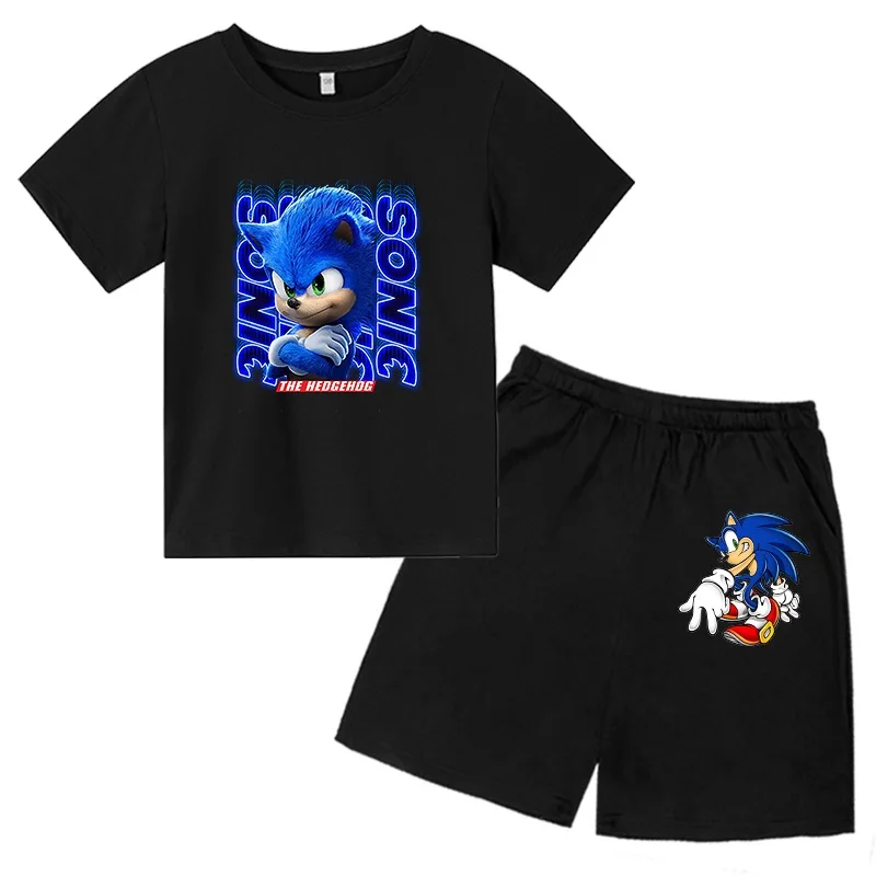 New Summer Boys 4-14T Fashion Comfortable Cotton Sonics Print Short Suits Short Sleeve T-Shirt+Shorts
New Summer Boys 4-14T Fashion Comfortable Cotton Sonics Print Short Suits Short Sleeve T-Shirt+Shorts