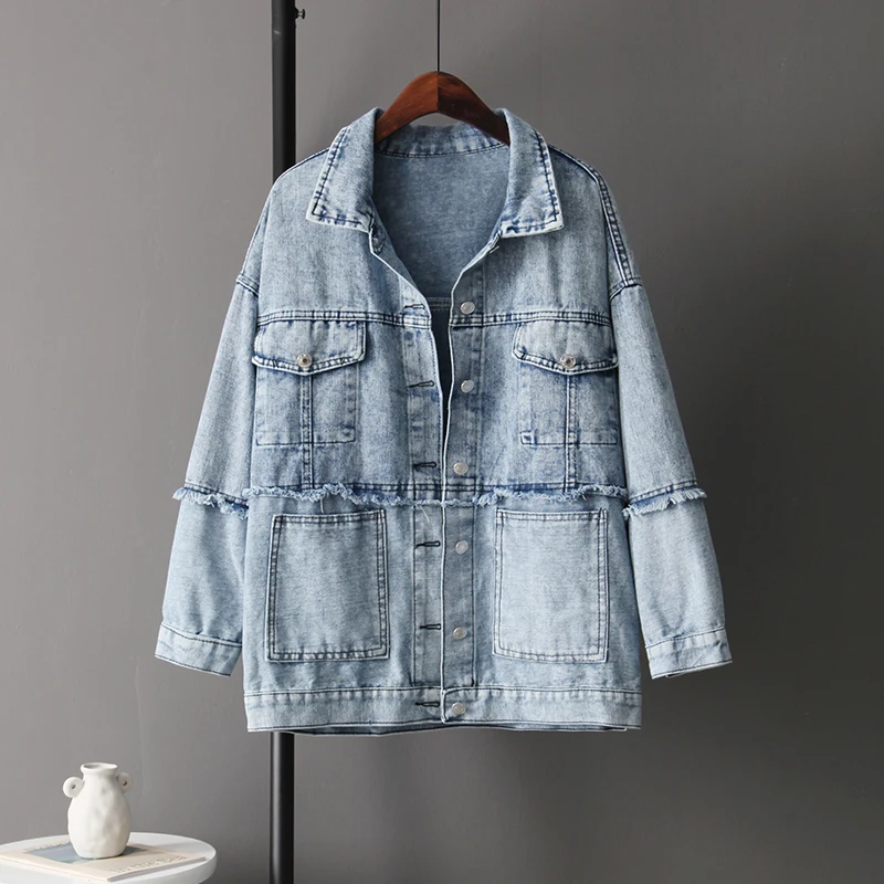 Женские джинсы с длинным рукавом, осеннее пальто в Корейском стиле, Повседневная джинсовая куртка с однобортными карманами, ковбойская вер...
Женские джинсы с длинным рукавом, осеннее пальто в Корейском стиле, Повседневная джинсовая куртка с однобортными карманами, ковбойская вер...