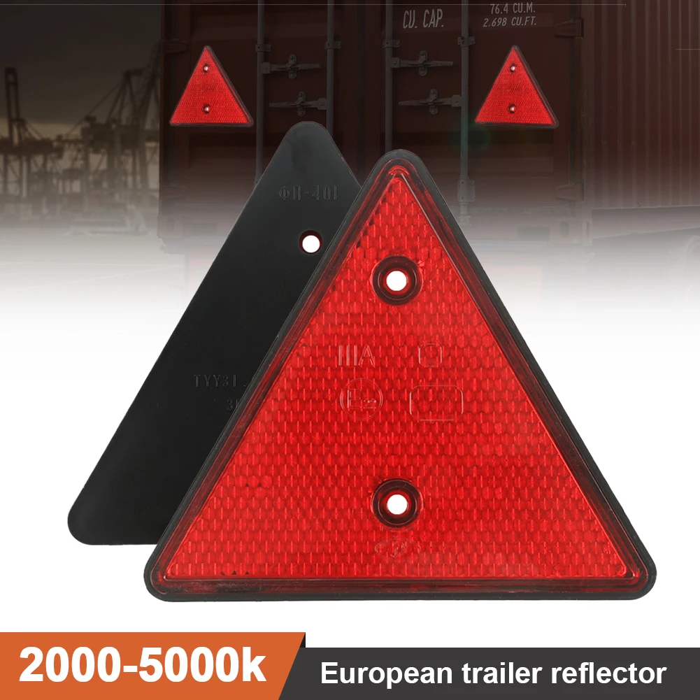 Red Rear Reflectors Triangle Reflective for Gate Posts Safety Reflectors Screw Fit for Trailer Motorcycle Caravan Truck Boat
Red Rear Reflectors Triangle Reflective for Gate Posts Safety Reflectors Screw Fit for Trailer Motorcycle Caravan Truck Boat