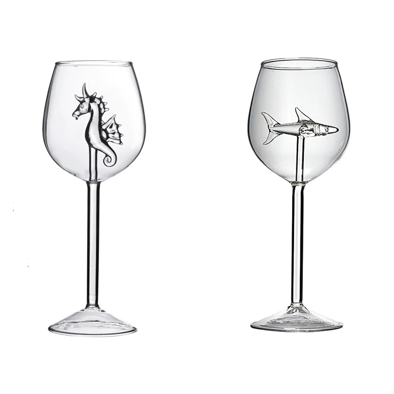 300ML Wine Decanter Glass Goblet Cup Ocean Series Shark Starfish Hippocampal Dolphin Creative Wine Glasses
300ML Wine Decanter Glass Goblet Cup Ocean Series Shark Starfish Hippocampal Dolphin Creative Wine Glasses