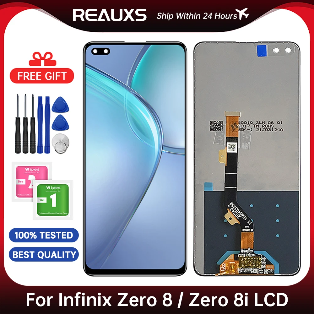 6.85" For Infinix Zero 8 X687 LCD Display Touch Screen Digitizer Assembly Repair Replacement Parts New Zero8 Zero 8i X687B LCD
6.85" For Infinix Zero 8 X687 LCD Display Touch Screen Digitizer Assembly Repair Replacement Parts New Zero8 Zero 8i X687B LCD