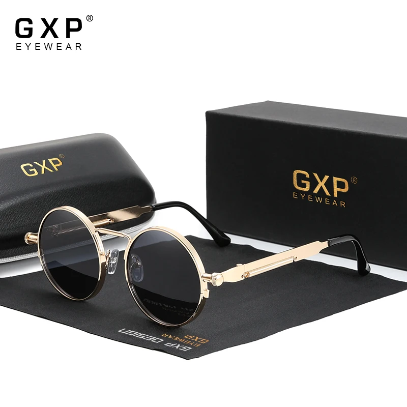 Солнцезащитные очки GXP в готическом стиле для мужчин и женщин, UV400 поляризационные, в круглой металлической оправе, в стиле стимпанк, 2021
Солнцезащитные очки GXP в готическом стиле для мужчин и женщин, UV400 поляризационные, в круглой металлической оправе, в стиле стимпанк, 2021