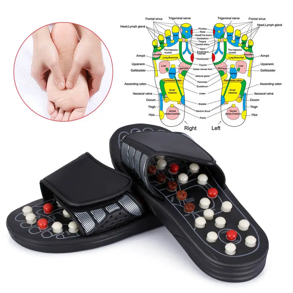 Feet Massage Slippers Acupuncture Therapy Foot Care Reflexology Medical Rotating Walk Stone Shoes Massager Sandal Body Detox Hot
Feet Massage Slippers Acupuncture Therapy Foot Care Reflexology Medical Rotating Walk Stone Shoes Massager Sandal Body Detox Hot