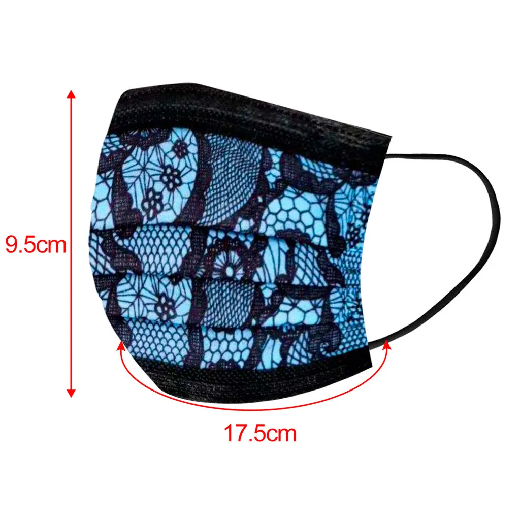 50PC Adult Fashion Lace Disposable Protection Three Layer Breathable Face Mask Disposable Dustproof Mask Mouth Mask Masque
50PC Adult Fashion Lace Disposable Protection Three Layer Breathable Face Mask Disposable Dustproof Mask Mouth Mask Masque