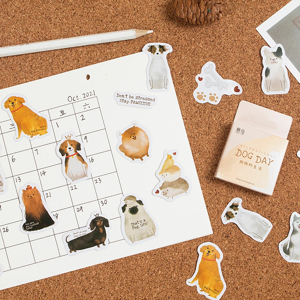 46PCS Dog Life Phone Stickers Aesthetic Decoracion Scrapbooking Accessories Sticker Flakes Stationery Supplies
46PCS Dog Life Phone Stickers Aesthetic Decoracion Scrapbooking Accessories Sticker Flakes Stationery Supplies
