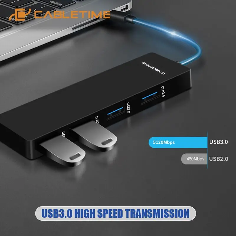 Cabletime USB C HUB USB 3.0 Type-C Slim Data Adapter for Macbook Pro Air Surface Pro Matebook USB Disk C270
Cabletime USB C HUB USB 3.0 Type-C Slim Data Adapter for Macbook Pro Air Surface Pro Matebook USB Disk C270