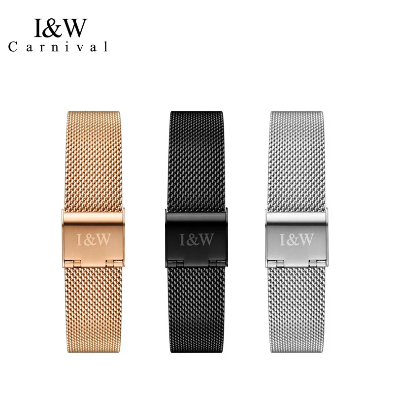 316L Stainless Steel Bracelet Watch Strap Band For Brand CARNIVAL I&W Ultra-thin Universal Wristwatch Mesh Strap 14MM 16MM 20MM
316L Stainless Steel Bracelet Watch Strap Band For Brand CARNIVAL I&W Ultra-thin Universal Wristwatch Mesh Strap 14MM 16MM 20MM