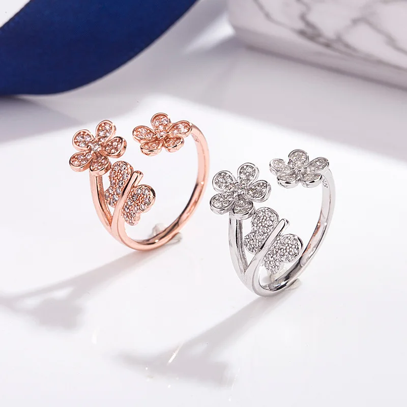 925 sterling silver open petal ring Japan and South Korea all-match diamond diamond merry christmas gift for woman girlfriends
925 sterling silver open petal ring Japan and South Korea all-match diamond diamond merry christmas gift for woman girlfriends