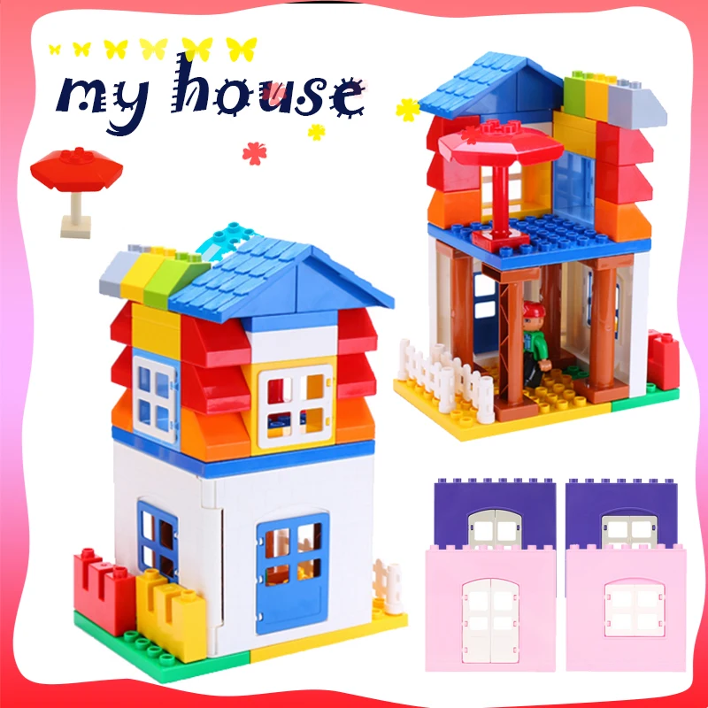 Thin Thick Small Base Plate Roof Wall Fence Flower Figure Big Size Building Blocks DIY House Set Bricks Birthday Toys for Child
Thin Thick Small Base Plate Roof Wall Fence Flower Figure Big Size Building Blocks DIY House Set Bricks Birthday Toys for Child