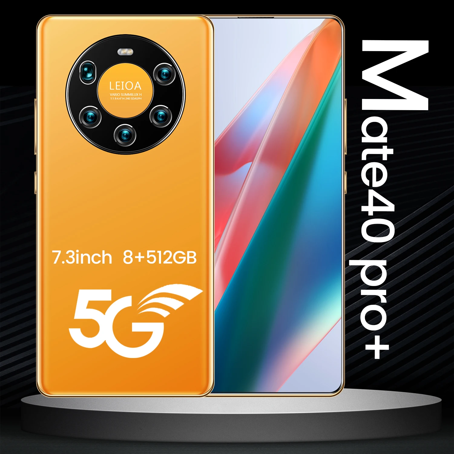 Mate40Pro+ 7.3 Inch Fingerprint Face Unlock Mobile Phone 5G LTE Bands 8GB RAM 512GB ROM 6800mAh 16+32MP 10 Core Smart Phone
Mate40Pro+ 7.3 Inch Fingerprint Face Unlock Mobile Phone 5G LTE Bands 8GB RAM 512GB ROM 6800mAh 16+32MP 10 Core Smart Phone