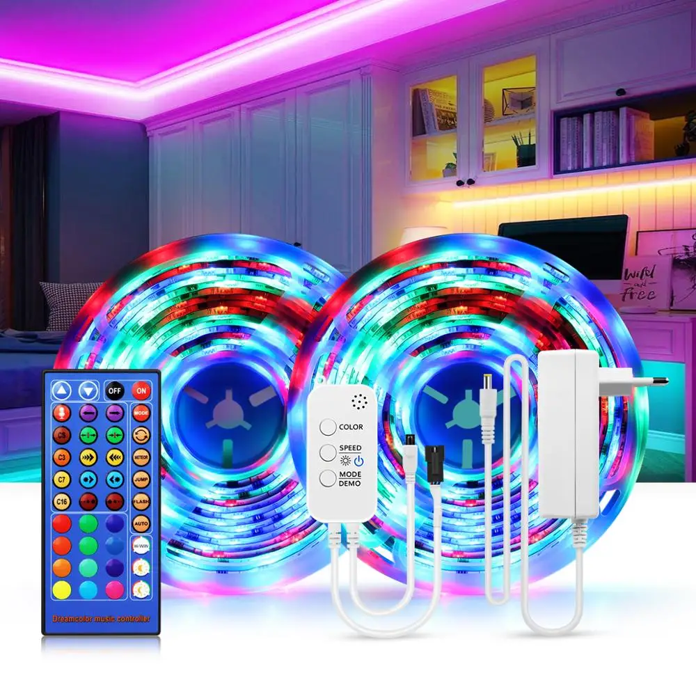 

Bluetooth LED SMD 5050 RGB LED Light Strip WS2811 Voice Music Sync Sconce Lamps Bathroom Bedroom Decor Lamp Stairs home decor