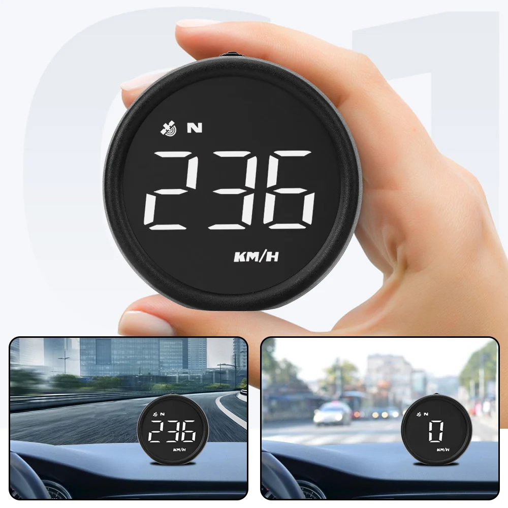 

HUD Digital Gauges MPH Outdoor off-road Guide Car Head Up Display Overspeed Alarm Speedometer Smart Gadgets GPS