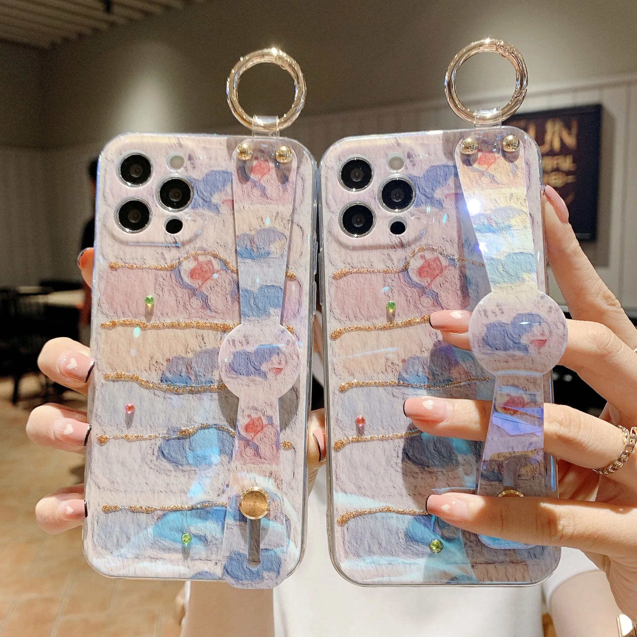 Diamond-Studded Silicone Wristband Holder Doraemon Case For iPhone 13 Pro Max 12 11 Xs Xr Xsmax X 8 Plus Blu-Ray Soft Shell
Diamond-Studded Silicone Wristband Holder Doraemon Case For iPhone 13 Pro Max 12 11 Xs Xr Xsmax X 8 Plus Blu-Ray Soft Shell