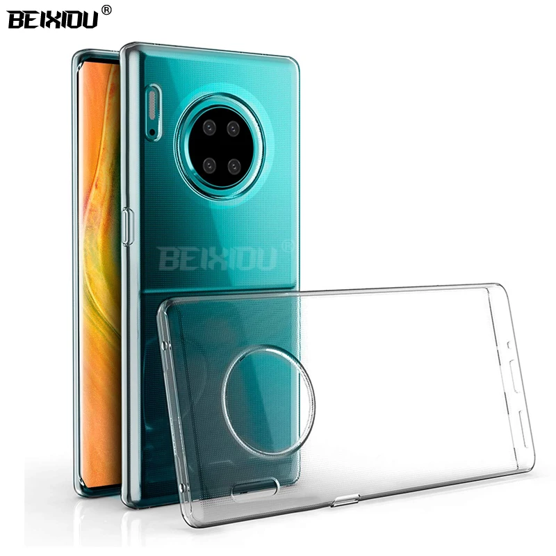 Чехол для huawei mate 30 Pro TPU Силиконовый прочный прозрачный мягкий чехол PRO защитный на
