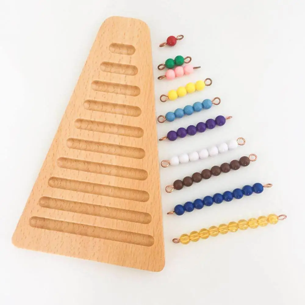 Montessori Wooden Materials Math ToysColorful Beads Stair Golden Beads Number 1-10 Counting Math Toys for Children Mathematics
Montessori Wooden Materials Math ToysColorful Beads Stair Golden Beads Number 1-10 Counting Math Toys for Children Mathematics