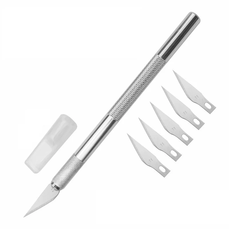 Carving Kit Metal Scalpel Knife No 11 Set Non-Slip Blades For Cell Phone Repair PCB Blade Hand Tools Scalpel Remover With Handle
Carving Kit Metal Scalpel Knife No 11 Set Non-Slip Blades For Cell Phone Repair PCB Blade Hand Tools Scalpel Remover With Handle