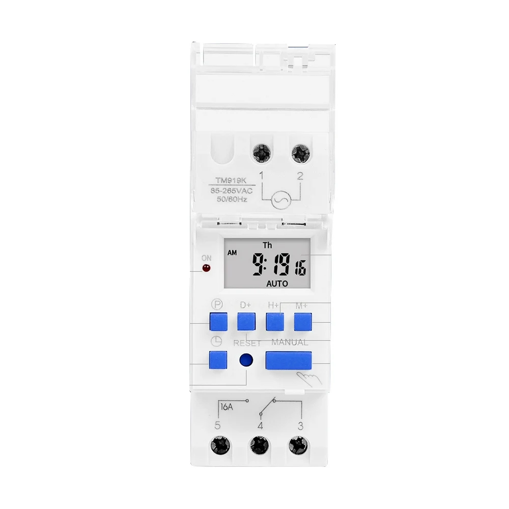 Rogrammable Digital Timer Switch Relay Control Digital LCD Power Timer Electronic Weekly 7 Days 16A Din Rail Mount Power Time
Rogrammable Digital Timer Switch Relay Control Digital LCD Power Timer Electronic Weekly 7 Days 16A Din Rail Mount Power Time