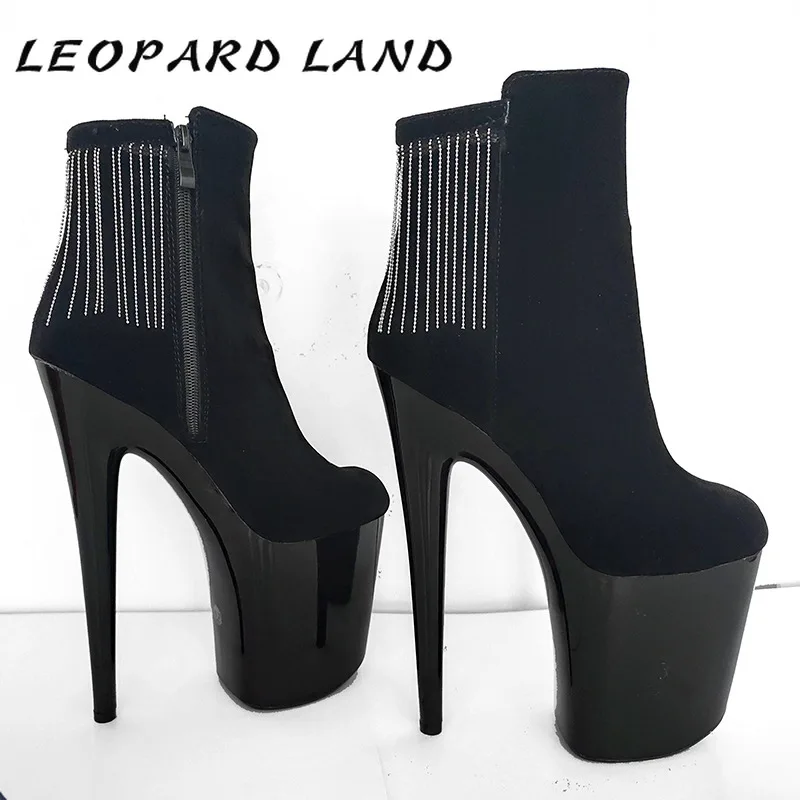 Леопардовые замшевые туфли на высоком каблуке 20 см, с бахромой, для танцев на шесте, на платформе, для ночного клуба, для подиума, Hengtian, больши... 
Леопардовые замшевые туфли на высоком каблуке 20 см, с бахромой, для танцев на шесте, на платформе, для ночного клуба, для подиума, Hengtian, больши...