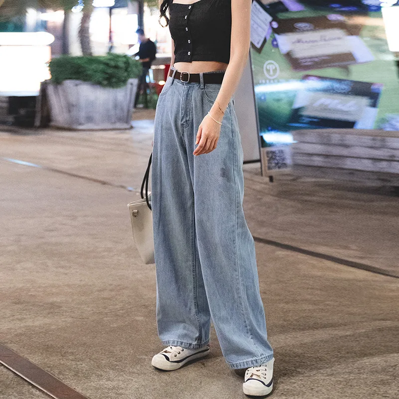#1116 Woman Blue Denim Casual Loose Cotton Jeans Ladies High Waist Wide Leg Pants Female Trousers Pant Women Vintage High Waist
#1116 Woman Blue Denim Casual Loose Cotton Jeans Ladies High Waist Wide Leg Pants Female Trousers Pant Women Vintage High Waist