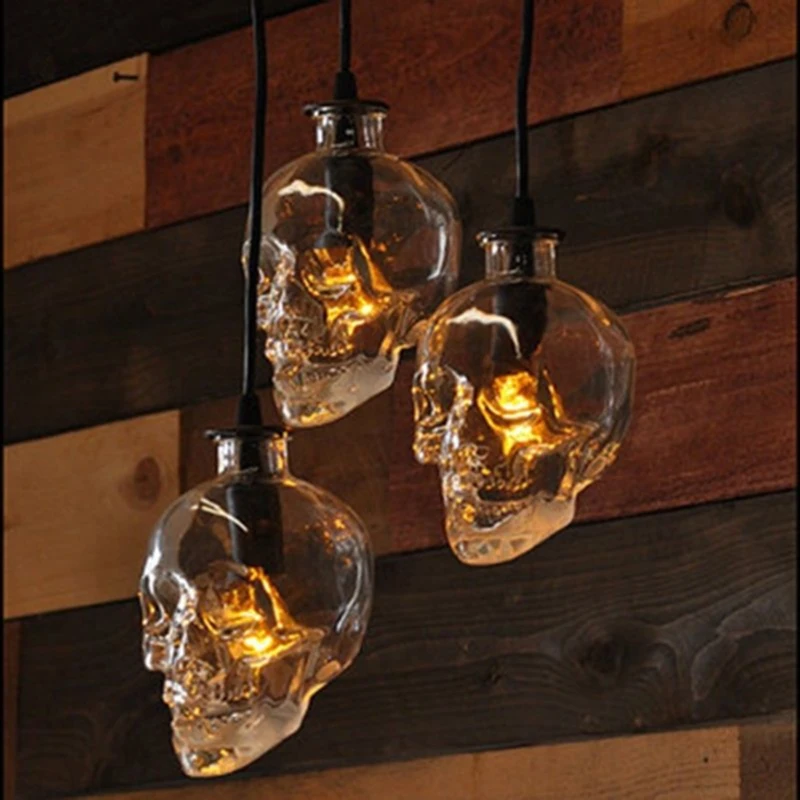 Retro Clear Glass Pendant Light Fixture Home Deco Demon Skull Ghost Evil Skeleton Pendant Lamp G9 LED bulb
Retro Clear Glass Pendant Light Fixture Home Deco Demon Skull Ghost Evil Skeleton Pendant Lamp G9 LED bulb