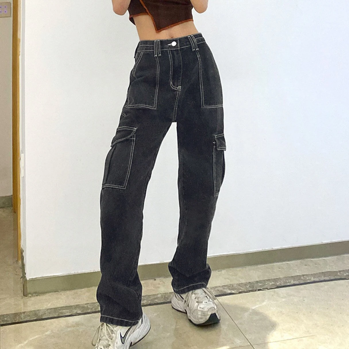 Autumn Fashion Women's Jeans Y2K High Street Pocket Denim Streetwear Boyfriends Baggy Jeans Classic Trousers Mom Cargo Pants
Autumn Fashion Women's Jeans Y2K High Street Pocket Denim Streetwear Boyfriends Baggy Jeans Classic Trousers Mom Cargo Pants