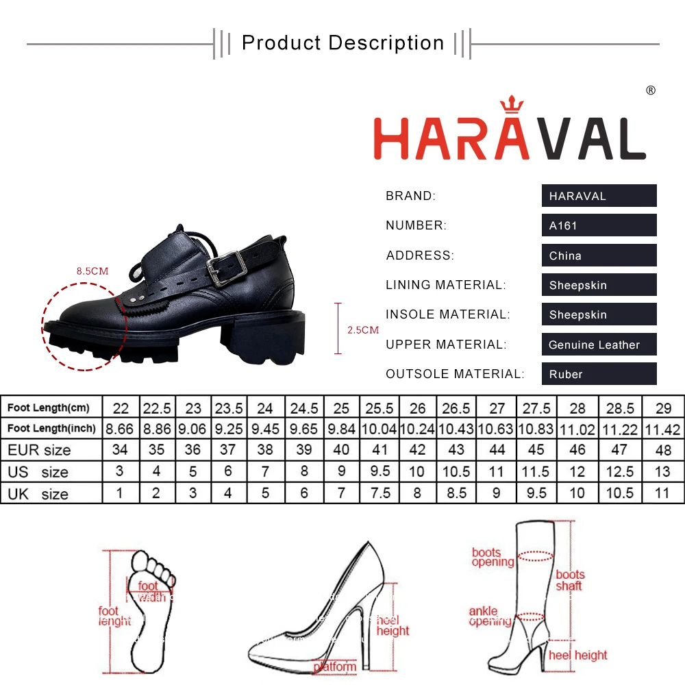 HARAVAL 2021 Women Pumps Shoes Thick Heels Bottom Round Toe Punk Style Casual Spring Autumn Fashion Lace-Up Students Pumps A161
HARAVAL 2021 Women Pumps Shoes Thick Heels Bottom Round Toe Punk Style Casual Spring Autumn Fashion Lace-Up Students Pumps A161