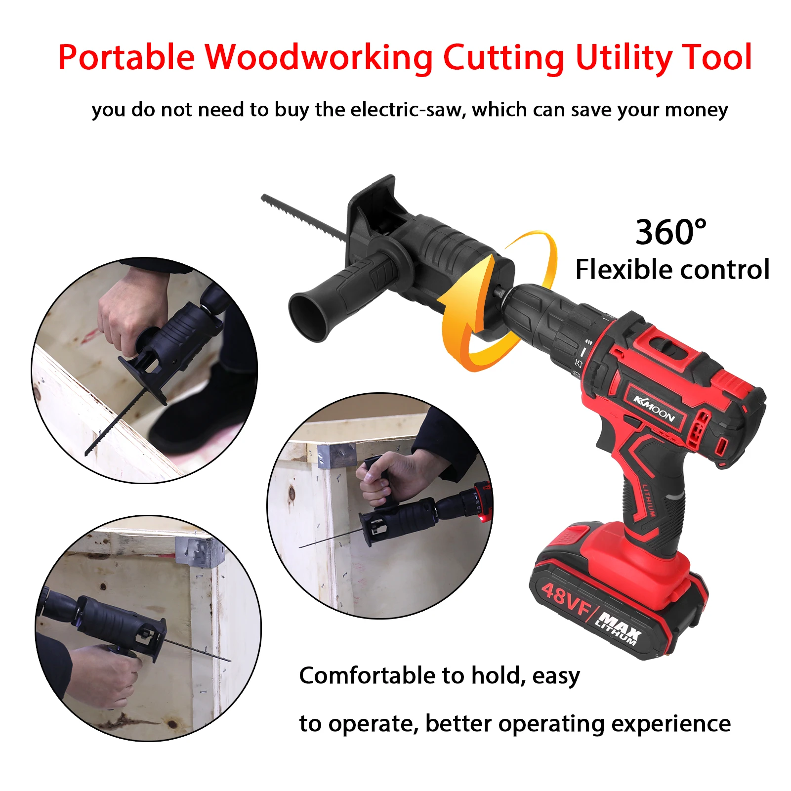 Hanheld Electric Drill Modified Reciprocating Saw Household Saber Saws Power Drill to Jig Saws Woodworking Cutting Utility Tool
Hanheld Electric Drill Modified Reciprocating Saw Household Saber Saws Power Drill to Jig Saws Woodworking Cutting Utility Tool
