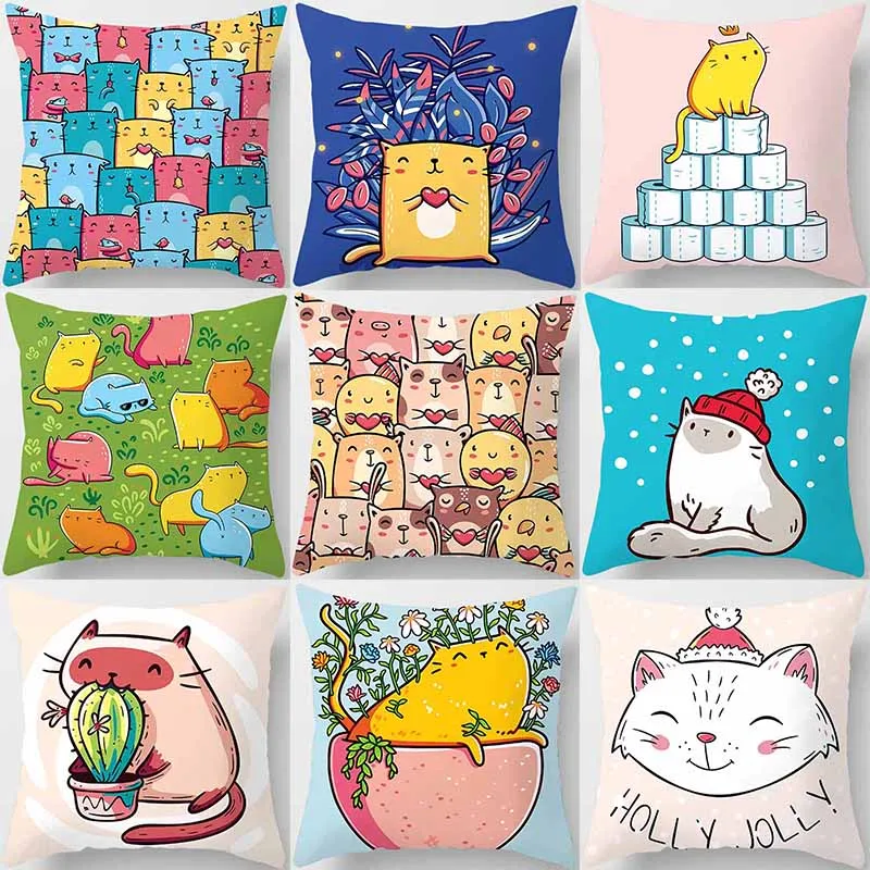 Simple Cat Printing Square Pillowcase, Used for Home Decoration, Car Sofa Cushion Cover 45cm*45cm
Simple Cat Printing Square Pillowcase, Used for Home Decoration, Car Sofa Cushion Cover 45cm*45cm
