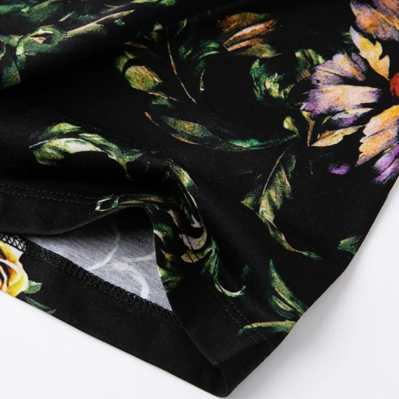 Streetwear Printing Flowers Short Sleeve T Shirt Men Summer O Neck Pullover Black Tees Tops Fashion Slim Casual Mens T Shirts
Streetwear Printing Flowers Short Sleeve T Shirt Men Summer O Neck Pullover Black Tees Tops Fashion Slim Casual Mens T Shirts