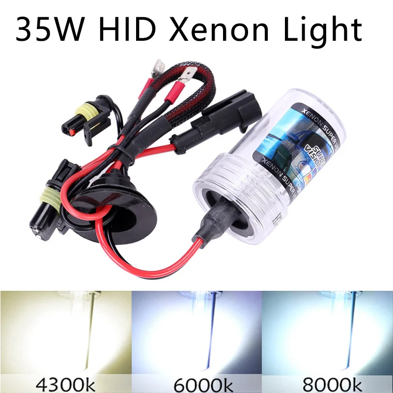 

2x 35W HID Xenon Light H4 H7 H8 9005 Conversion Kit H1 H3 H11 Bulb 4300K 6000K 8000K Auto Car Headlight Lamp