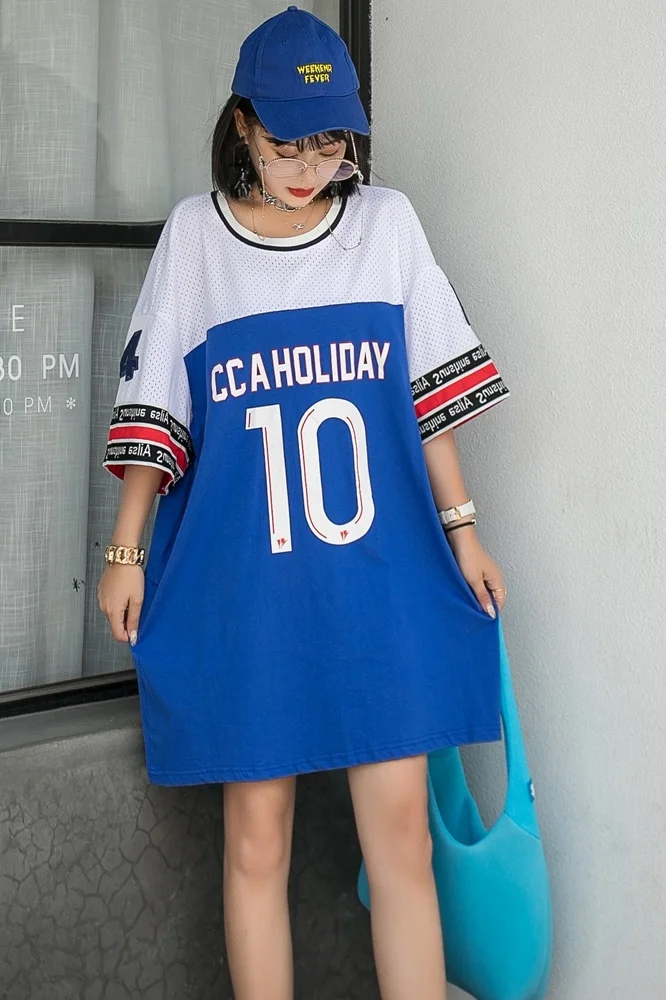 QING MO Big Size Women Patchwork Color T Shirt 2021 Women Breathable Mesh T Shirt Female Casual Letter T Shirt ZQY7428
QING MO Big Size Women Patchwork Color T Shirt 2021 Women Breathable Mesh T Shirt Female Casual Letter T Shirt ZQY7428