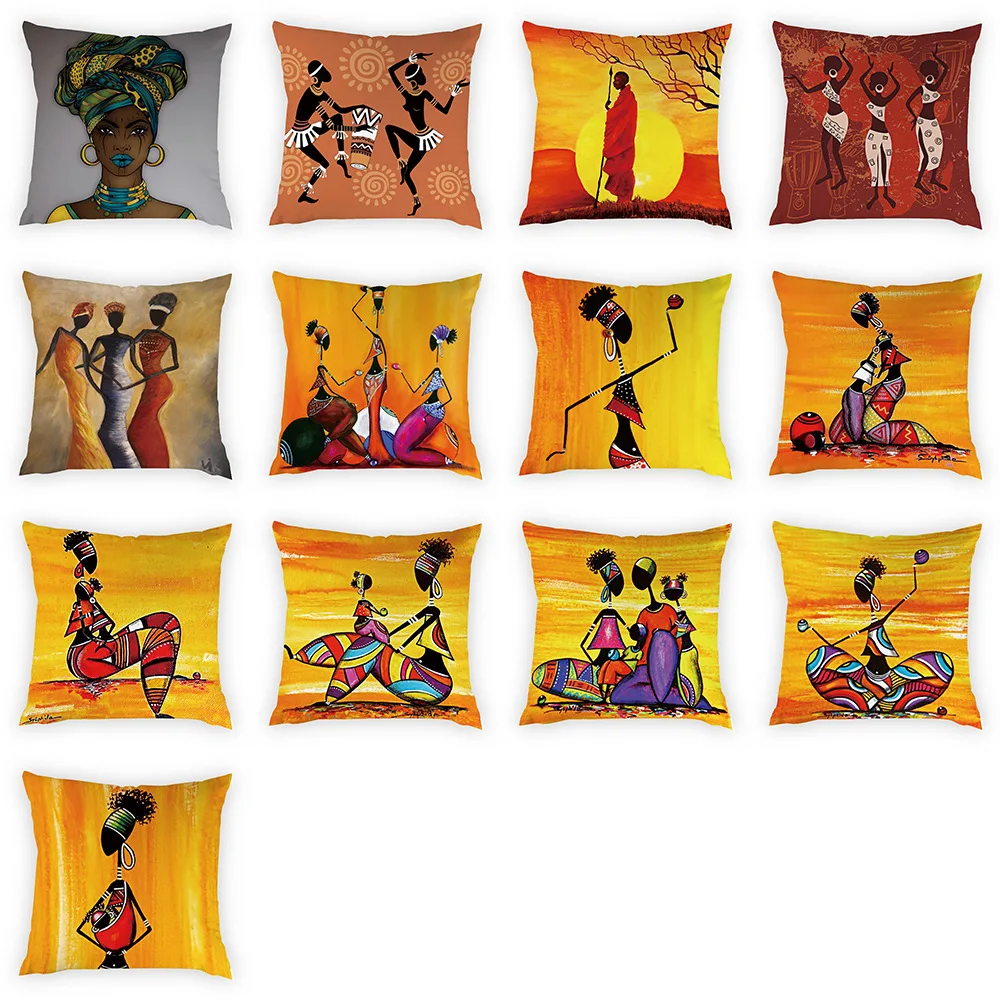 African Dancing Printed Square Orange Home Decoration Peach Skin Pillowcase (45cm * 45cm)
African Dancing Printed Square Orange Home Decoration Peach Skin Pillowcase (45cm * 45cm)