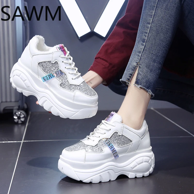 Women Chunky Sneakers Vulcanize Shoes Korean Fashion New Female Black White Platform Thick Sole Running Casual Shoe Woman 7cm
Women Chunky Sneakers Vulcanize Shoes Korean Fashion New Female Black White Platform Thick Sole Running Casual Shoe Woman 7cm