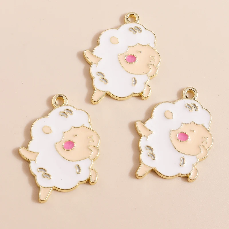 10pcs 20*26mm Cute Laughing Sheep Charms for Jewelry Making Enamel Alloy Animal Charms Necklaces Earrings DIY Craft Accessories
10pcs 20*26mm Cute Laughing Sheep Charms for Jewelry Making Enamel Alloy Animal Charms Necklaces Earrings DIY Craft Accessories