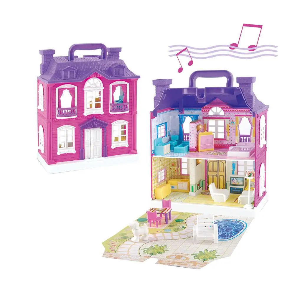 Baby Simulation Play House House Scene Toy Double-decker Luxury Purple Villa With Light Music Boy And Girl Educational Toy Set
Baby Simulation Play House House Scene Toy Double-decker Luxury Purple Villa With Light Music Boy And Girl Educational Toy Set