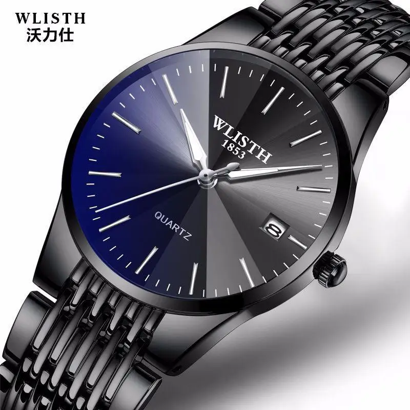 

WLISTH Топ бренд Роскошные мужские часы водонепроницаемые бизнес часы Мужские кварцевые ультра-тонкие наручные часы Мужские часы Relogio Masculino
