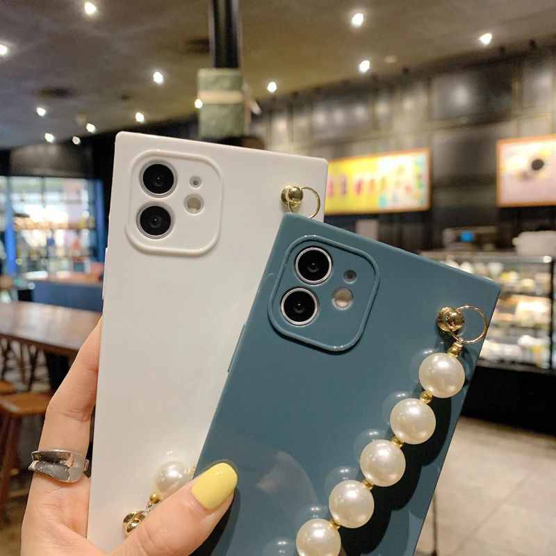 Candy Color Pearl Wrist Strap Phone Case For iPhone 11 12 Pro Max X XR XS Max 7 8 Plus Bumper Back Cover
Candy Color Pearl Wrist Strap Phone Case For iPhone 11 12 Pro Max X XR XS Max 7 8 Plus Bumper Back Cover
