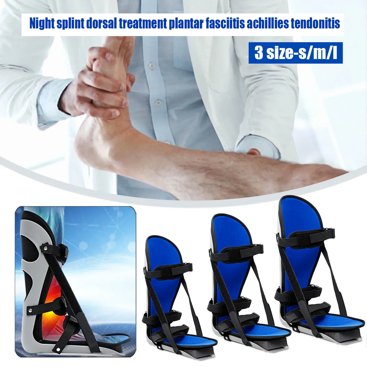 1Pcs Night Splint Orthopaedic Foot Support Rehab Treatment For Plantar Fasciitis Achilles Drop Foot Pain Nursing Care
1Pcs Night Splint Orthopaedic Foot Support Rehab Treatment For Plantar Fasciitis Achilles Drop Foot Pain Nursing Care