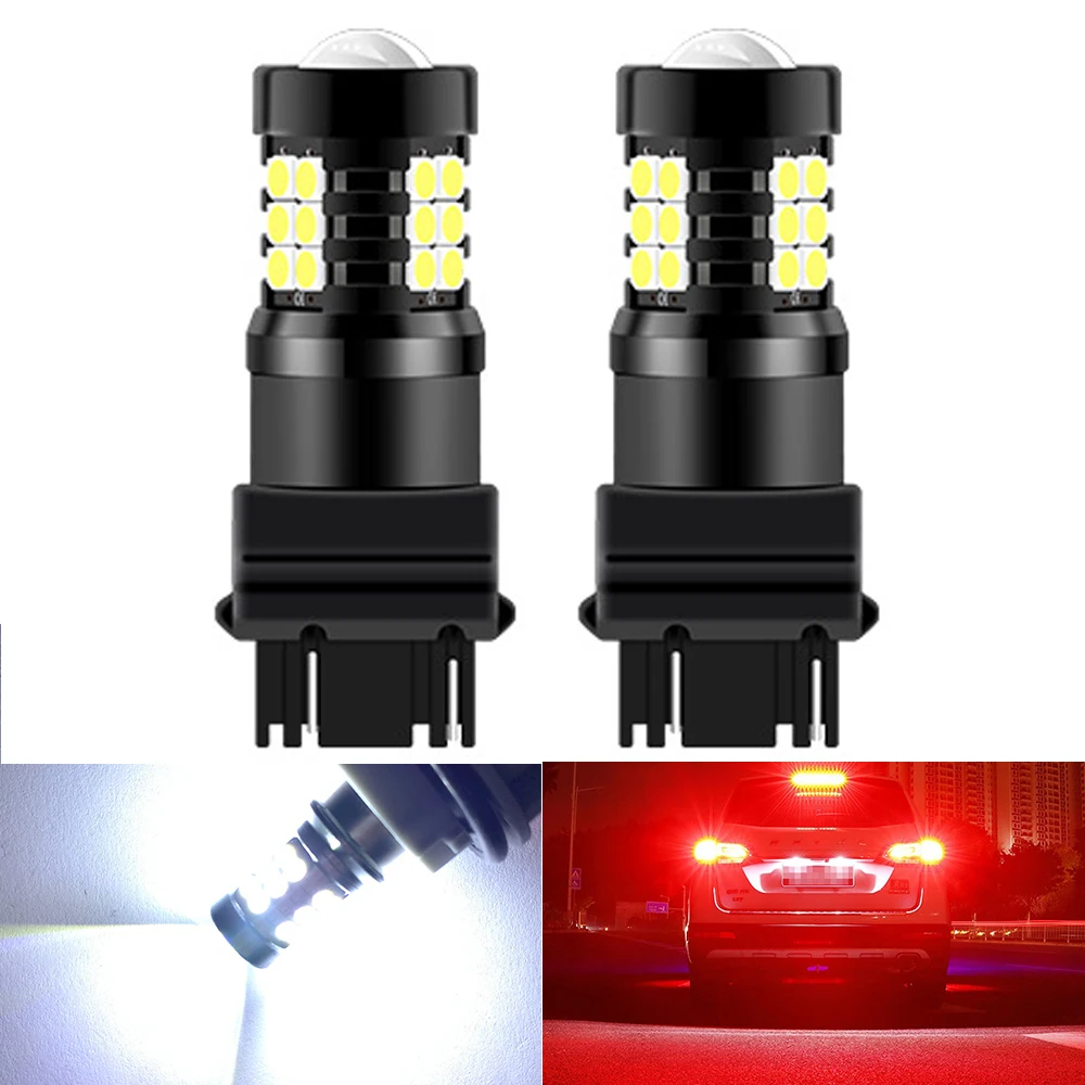 

2Pcs 1157 BAY15D P21/5W 3157 P27/7W T25 7443 W21/5W T20 LED Bulbs for Car Tail Brake Stop Parking Light Bulbs Lamp RED DC12V T10