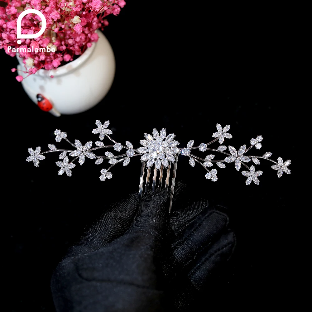 New Luxury Cubic Zirconia Crystal Wedding Hair Comb Bridal Headdress Headdress Jewelry Accessory PS013
New Luxury Cubic Zirconia Crystal Wedding Hair Comb Bridal Headdress Headdress Jewelry Accessory PS013