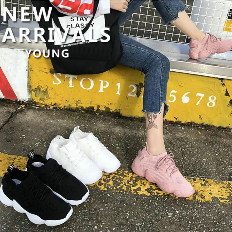 Mujer Zapatos Zapatillas de deporte cordones principiante goma moda malla correas cruzadas redondas plana zapatillas LM-02 | Спорт и