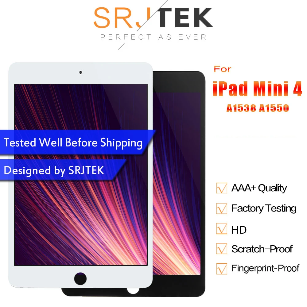 LCD For iPad Mini 4 Screen LCD and Touch Screen Digitizer For iPad Mini 4 Mini4 A1538 A1550 Screen Replacement Matrix Assembly
LCD For iPad Mini 4 Screen LCD and Touch Screen Digitizer For iPad Mini 4 Mini4 A1538 A1550 Screen Replacement Matrix Assembly