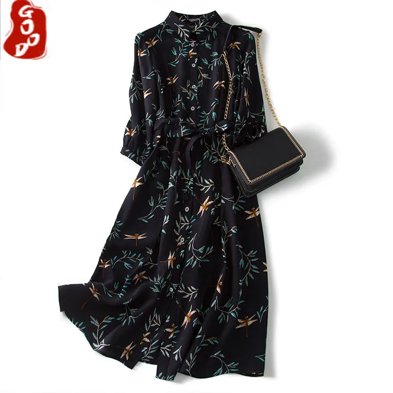 Summer Vintage Real Silk Dress Women Spring Floral Dresses 2021 Korean Elegant Long Vestidos Ladies Print Vestido A0869
Summer Vintage Real Silk Dress Women Spring Floral Dresses 2021 Korean Elegant Long Vestidos Ladies Print Vestido A0869