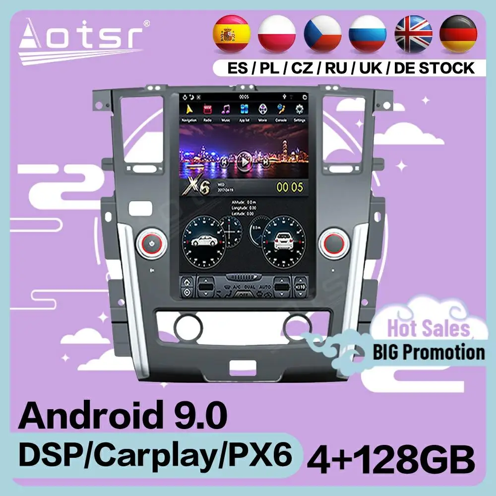 128G Tesla Screen Multimedia Stereo Android Player For Nissan Patrol 2010 2011 2012 2013 2014 2015 2016 2017 GPS Radio Head Unit
128G Tesla Screen Multimedia Stereo Android Player For Nissan Patrol 2010 2011 2012 2013 2014 2015 2016 2017 GPS Radio Head Unit