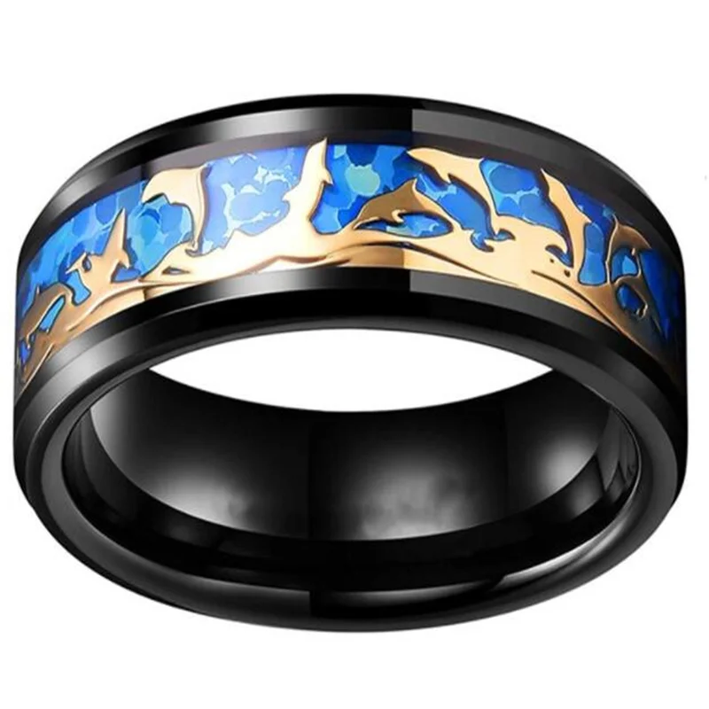 Exquisite Trend Finger Rings for Men Gold Color Scales Dolphin Stainless Steel Rings Friends Party Jewelry
Exquisite Trend Finger Rings for Men Gold Color Scales Dolphin Stainless Steel Rings Friends Party Jewelry