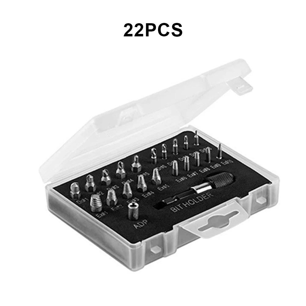 Damaged Screw Extractor Remover Drill Bit Set Disassemble Screws Bolt Stud Slip Teeth Demolish Stripped Broken Remover Tools
Damaged Screw Extractor Remover Drill Bit Set Disassemble Screws Bolt Stud Slip Teeth Demolish Stripped Broken Remover Tools