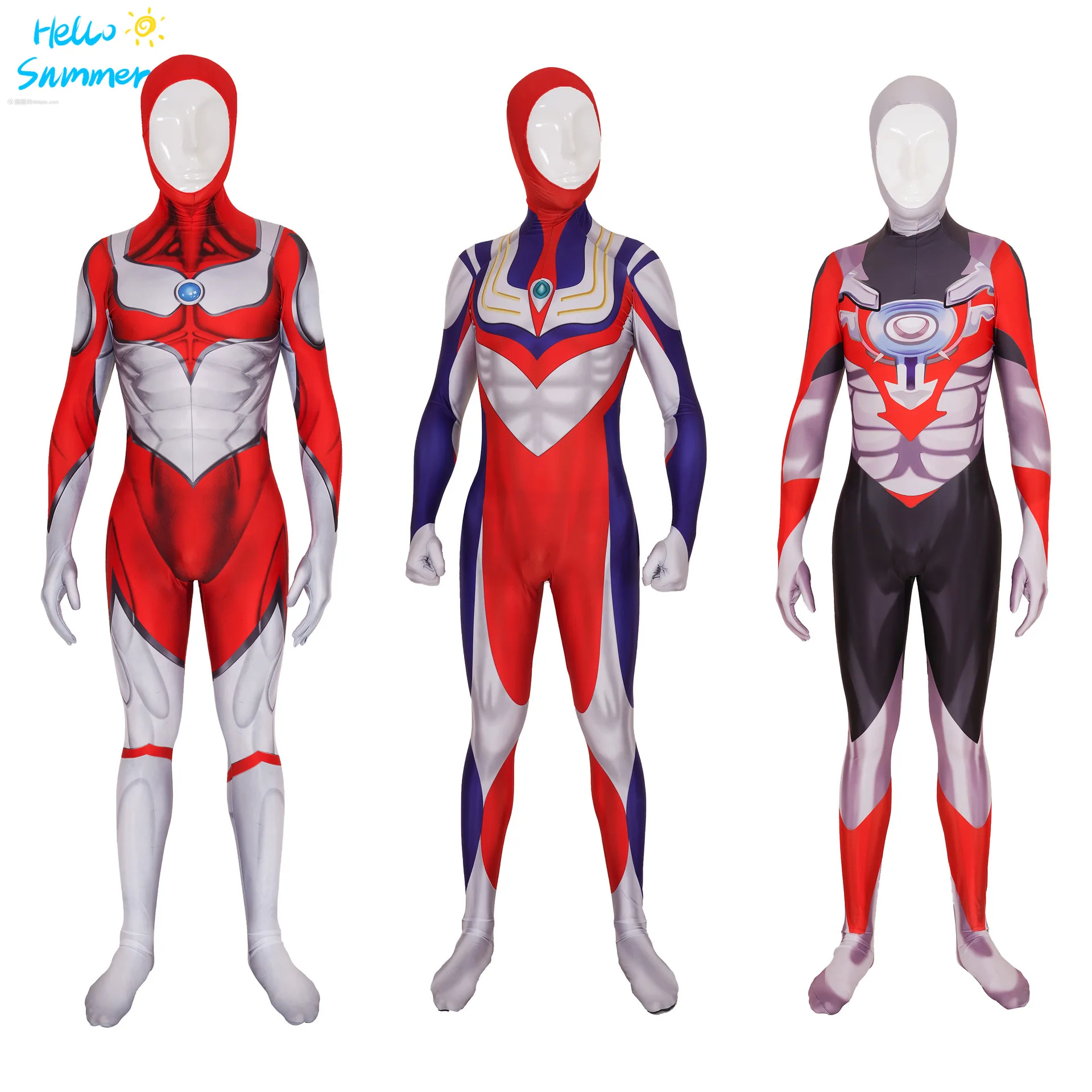 

Ultraman Costume Cosplay Tiga/Jack/Orb Costume Lycra Spandex Superhero Zentai Bodysuit Halloween Costume Ultraman For Adult/Kids