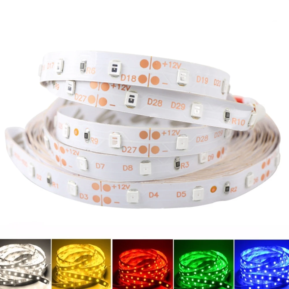 DC 12 V Вольт Светодиодный светильник лента 2835 5050 RGB Водонепроницаемый 5M 60