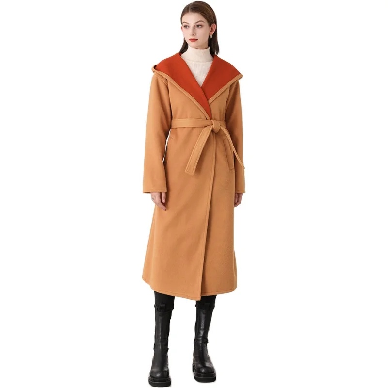 Simgent 2020 Winter Women Hooded Long Sleeve Adjustable Waist Casual Loose Wool Coat Manteau Long Cashmere Coat Wol SG011081
Simgent 2020 Winter Women Hooded Long Sleeve Adjustable Waist Casual Loose Wool Coat Manteau Long Cashmere Coat Wol SG011081